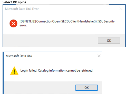 Error message in UDL test